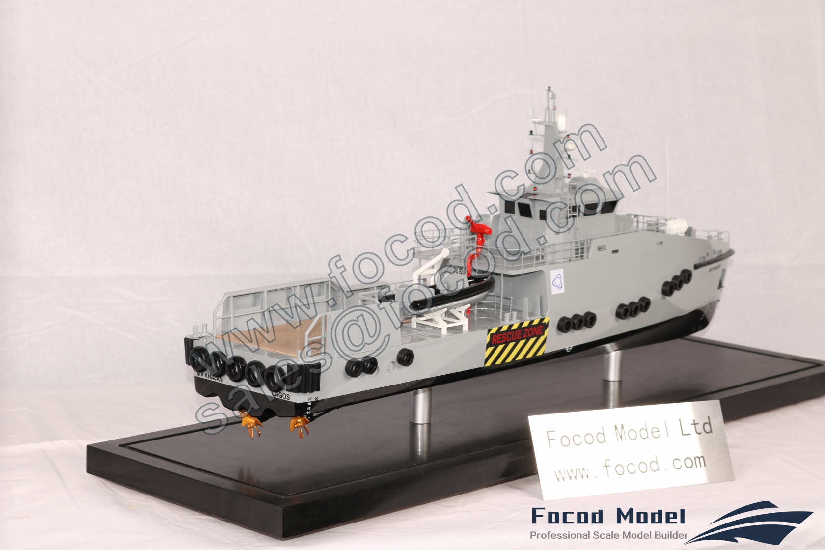 custom made model of 35m Crew Transfer Vessel